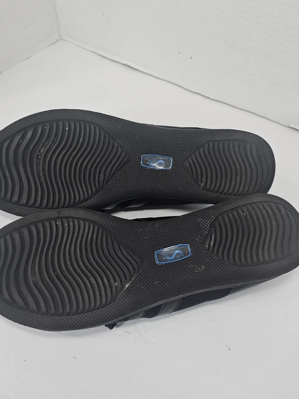 Leather Womens Shoes Soft Walk Topeka  Sneakers Sz 9 M Black Lace Up Comfortable